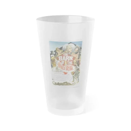 BARN OF THE NAKED DEAD 1974 Movie Poster - Frosted Pint Glass 16oz 16oz Frosted - Go Mug Yourself