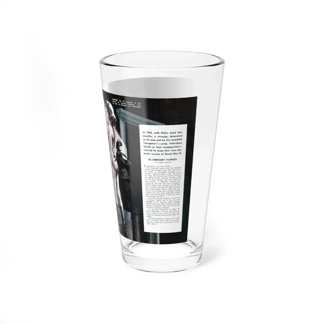 Baron Klugge's Strange Fraulein Cult, Male magazine, December 1960 (Magazine Illustration) Pint Glass 16oz - Go Mug Yourself