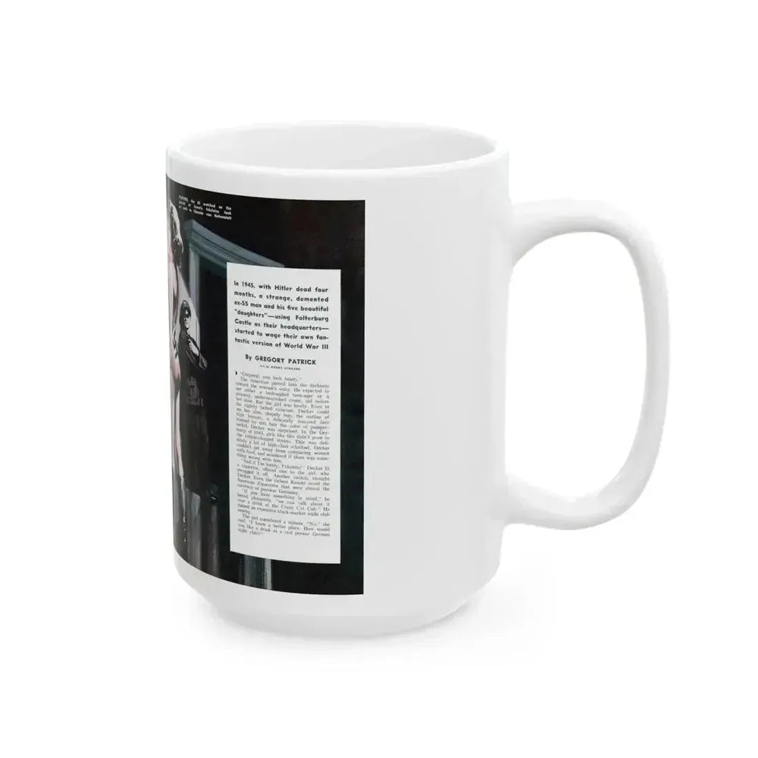 Baron Klugge's Strange Fraulein Cult, Male magazine, December 1960 - White Coffee Mug - Go Mug Yourself