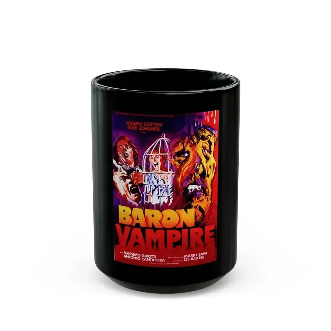 BARON VAMPIRE (BARON BLOOD) 1972 Movie Poster - Black Coffee Mug 15oz - Go Mug Yourself