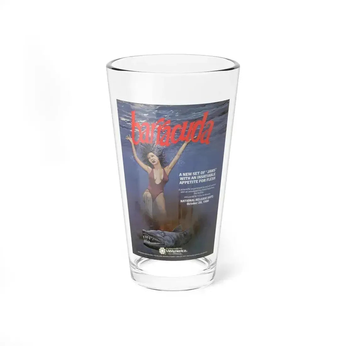 BARRACUDA 1978 Movie Poster - Pint Glass 16oz 16oz - Go Mug Yourself