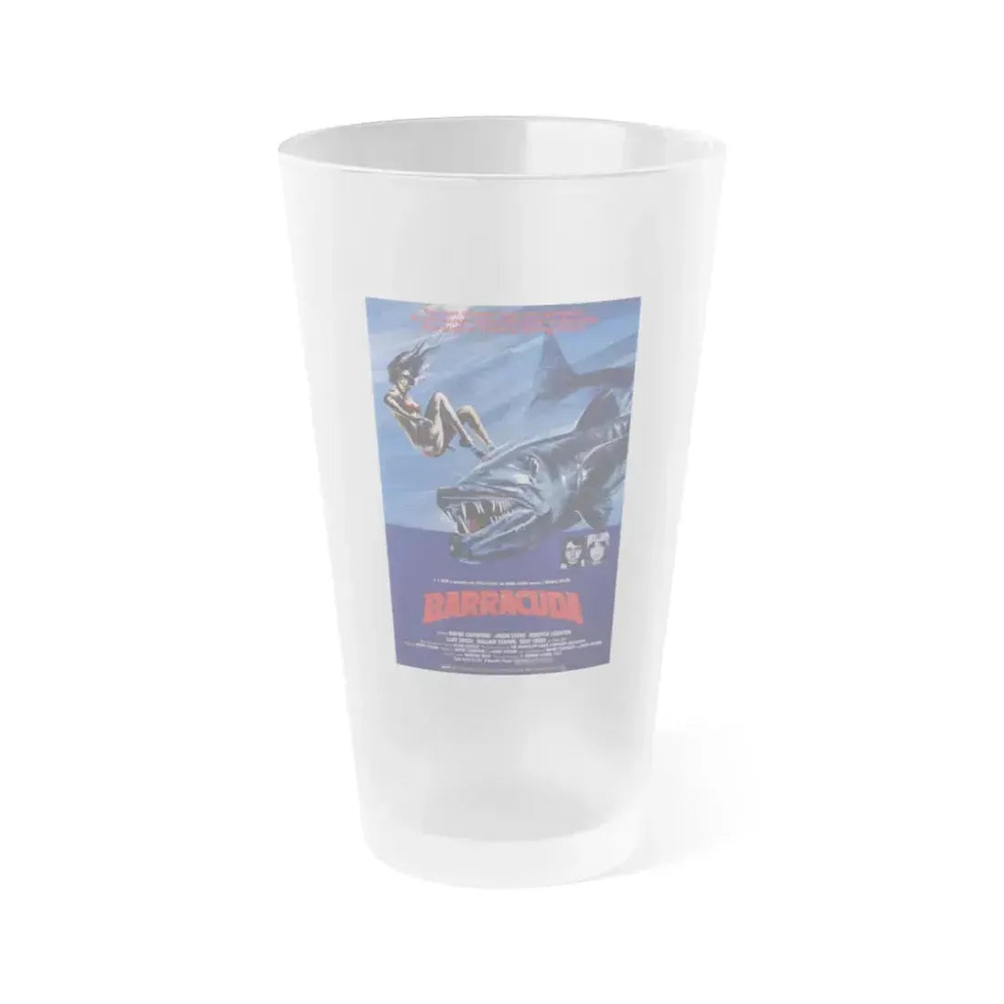BARRACUDA (2) 1978 Movie Poster - Frosted Pint Glass 16oz 16oz Frosted - Go Mug Yourself