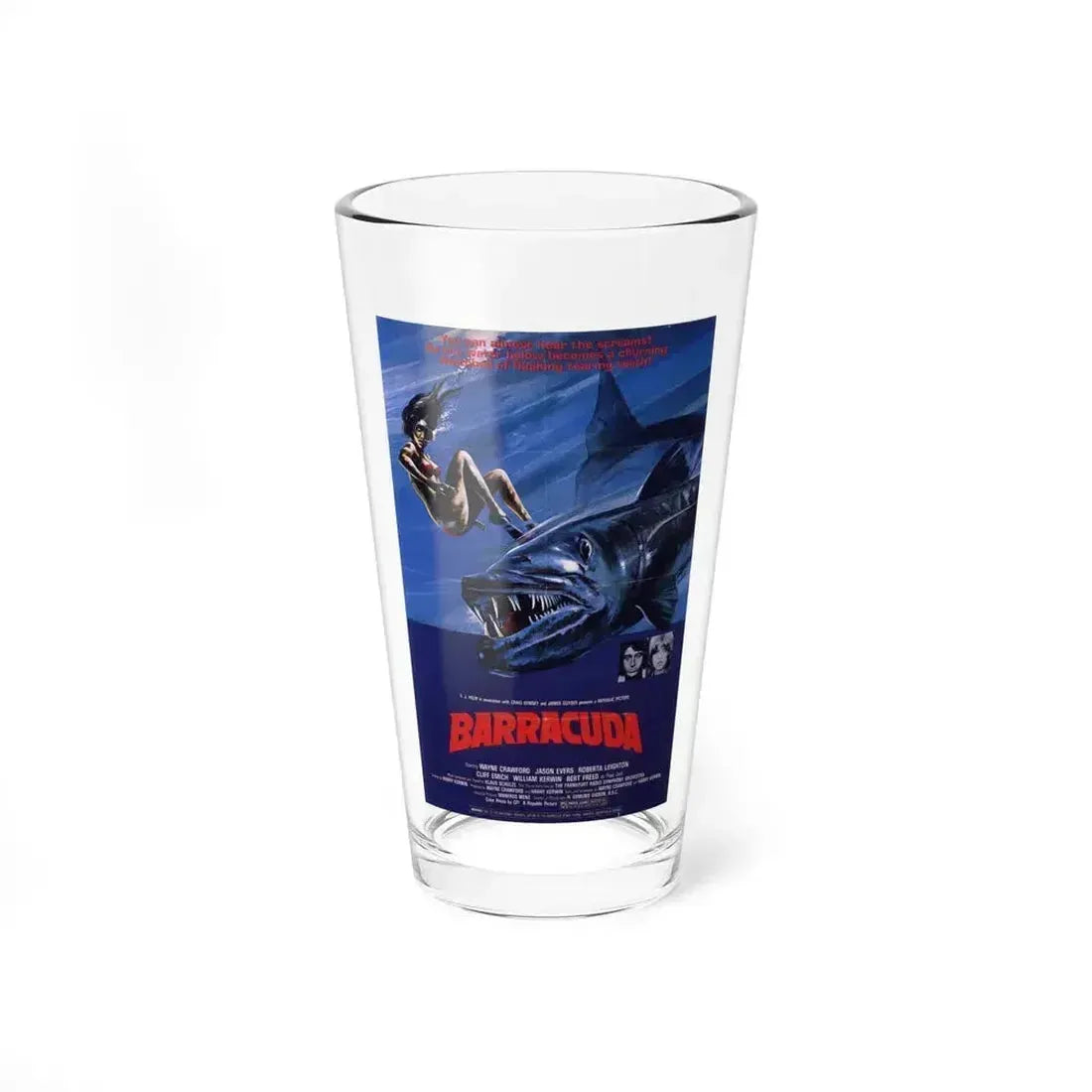 BARRACUDA (2) 1978 Movie Poster - Pint Glass 16oz 16oz - Go Mug Yourself