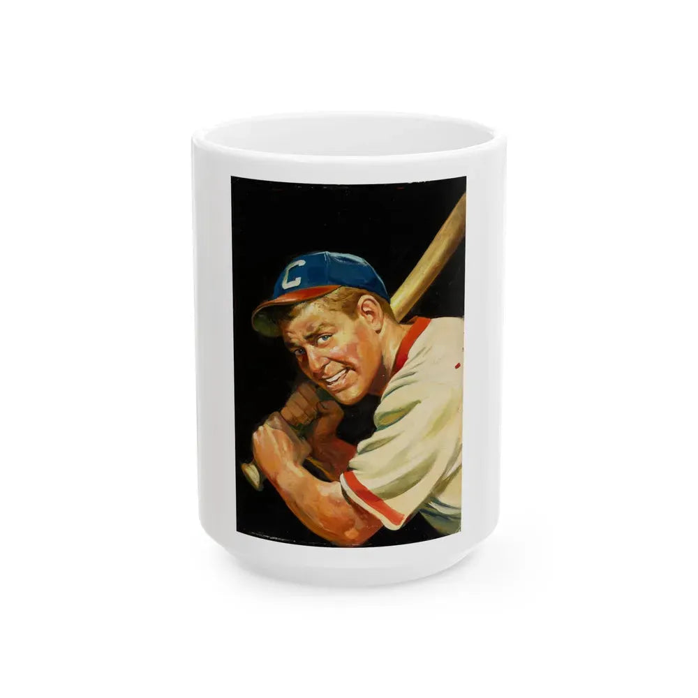 Baseball Batter - White Coffee Mug 15oz - Go Mug Yourself
