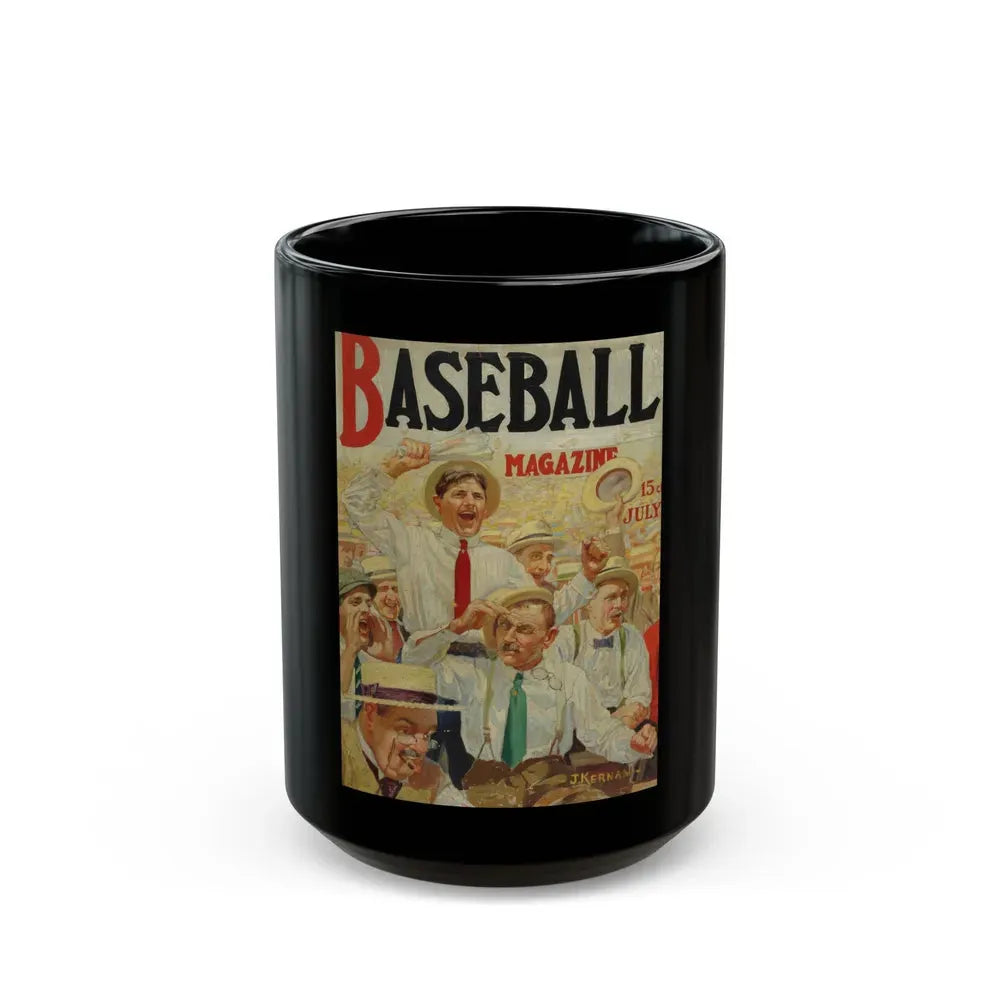 Baseball Magazine cover, July (1) - Black Coffee Mug 15oz - Go Mug Yourself