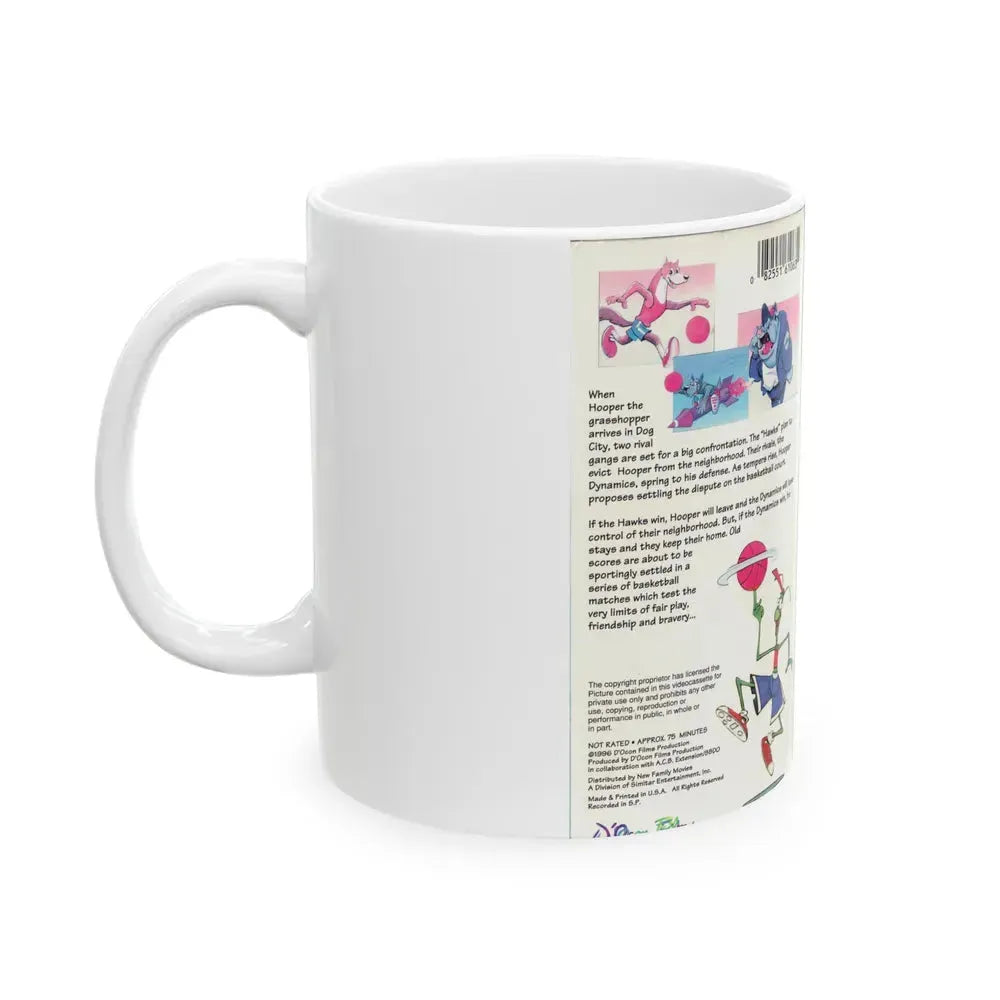 BASKETBALL FEVER THE ANIMATED MOVIE (VHS COVER) - White Coffee Mug - Go Mug Yourself