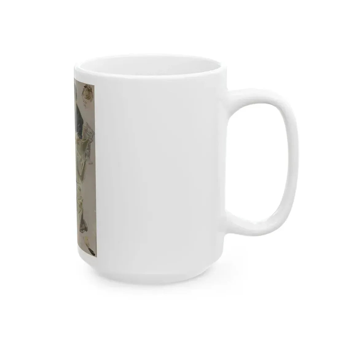 Basting the Turkey, Saturday Evening Post cover study, 1912 - White Coffee Mug - Go Mug Yourself