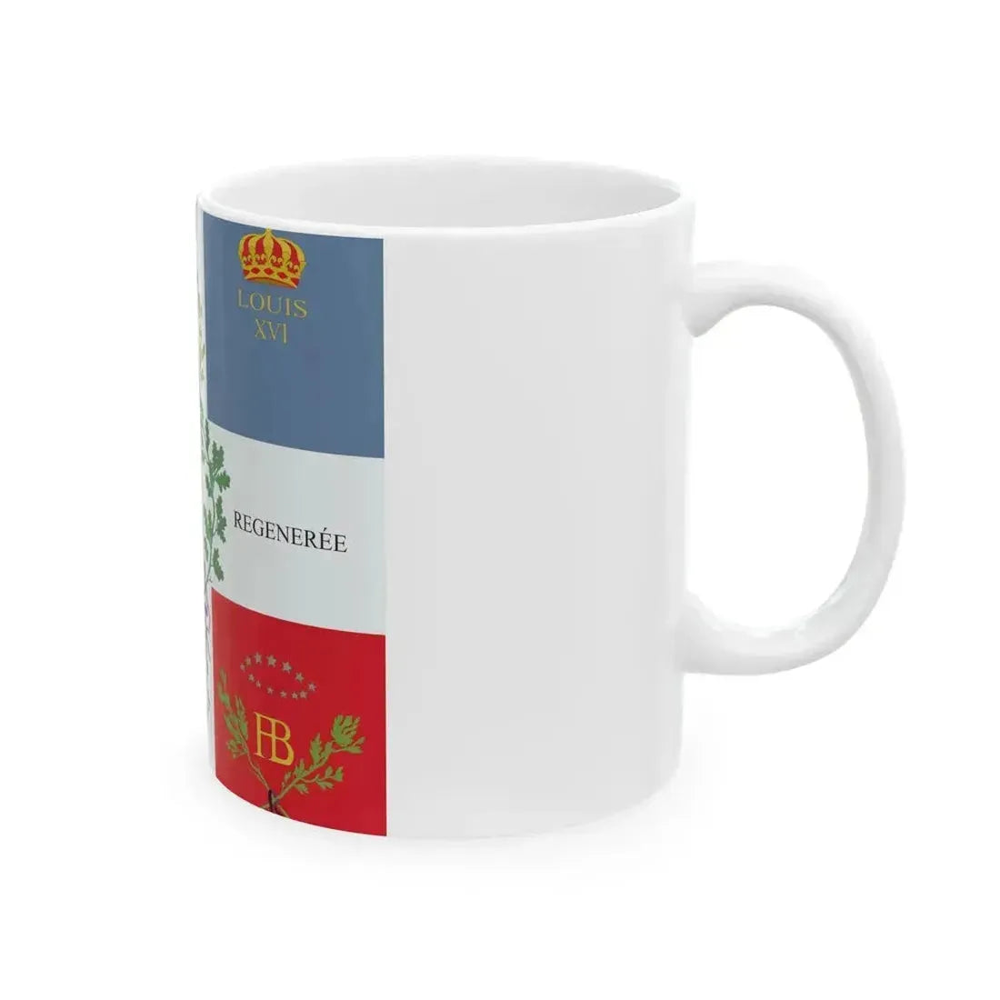 Bataillon des Feuillants flag (France) White Coffee Mug - Go Mug Yourself
