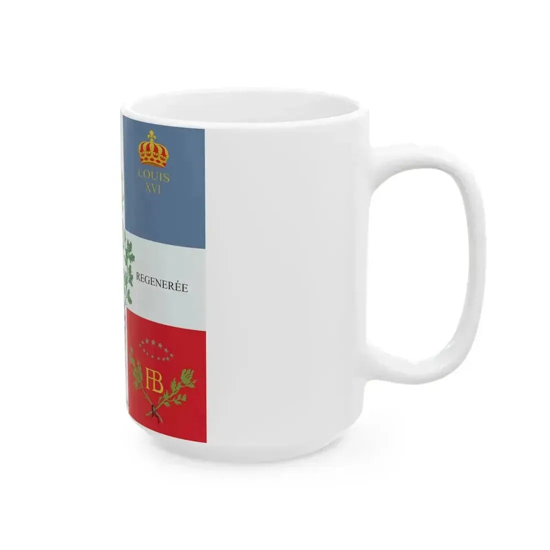 Bataillon des Feuillants flag (France) White Coffee Mug - Go Mug Yourself
