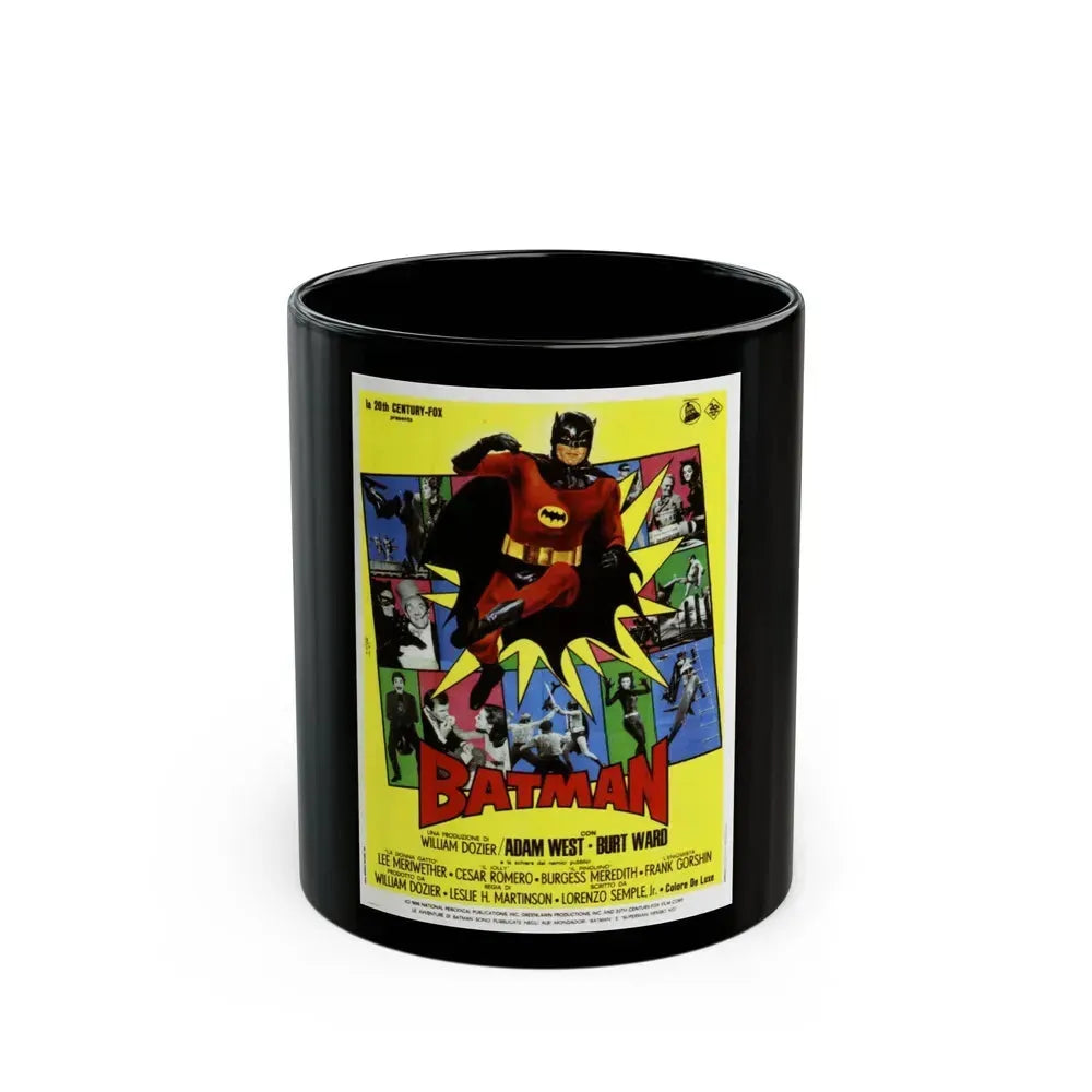 BATMAN (ADAM WEST 3) 1966 Movie Poster - Black Coffee Mug 11oz - Go Mug Yourself