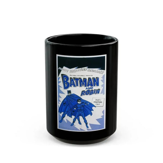 BATMAN AND ROBIN 1966 Movie Poster - Black Coffee Mug 15oz - Go Mug Yourself