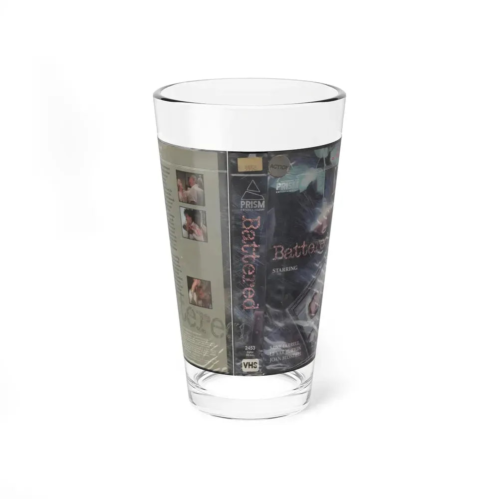 BATTERED (VHS COVER) Pint Glass 16oz 16oz - Go Mug Yourself