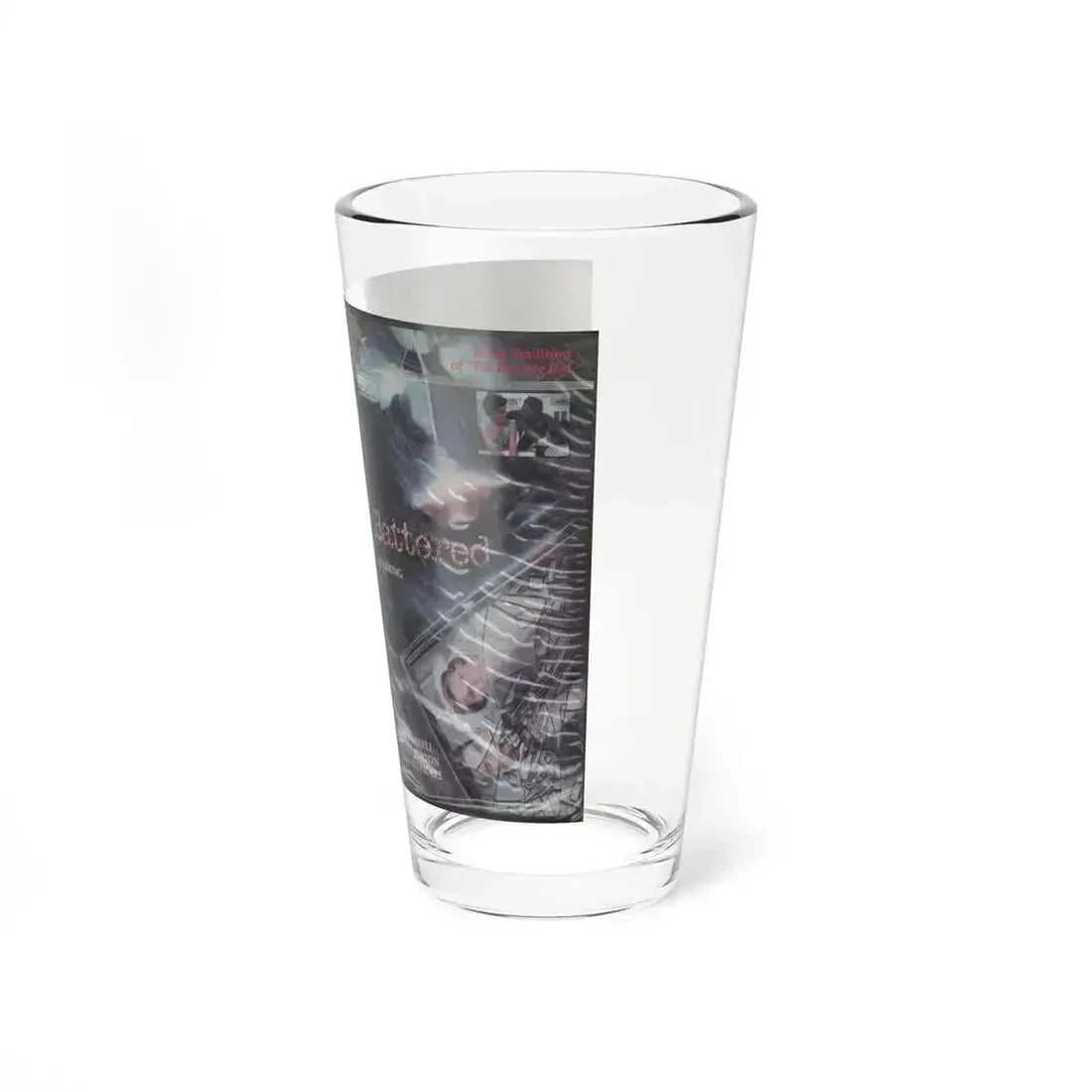 BATTERED (VHS COVER) Pint Glass 16oz - Go Mug Yourself