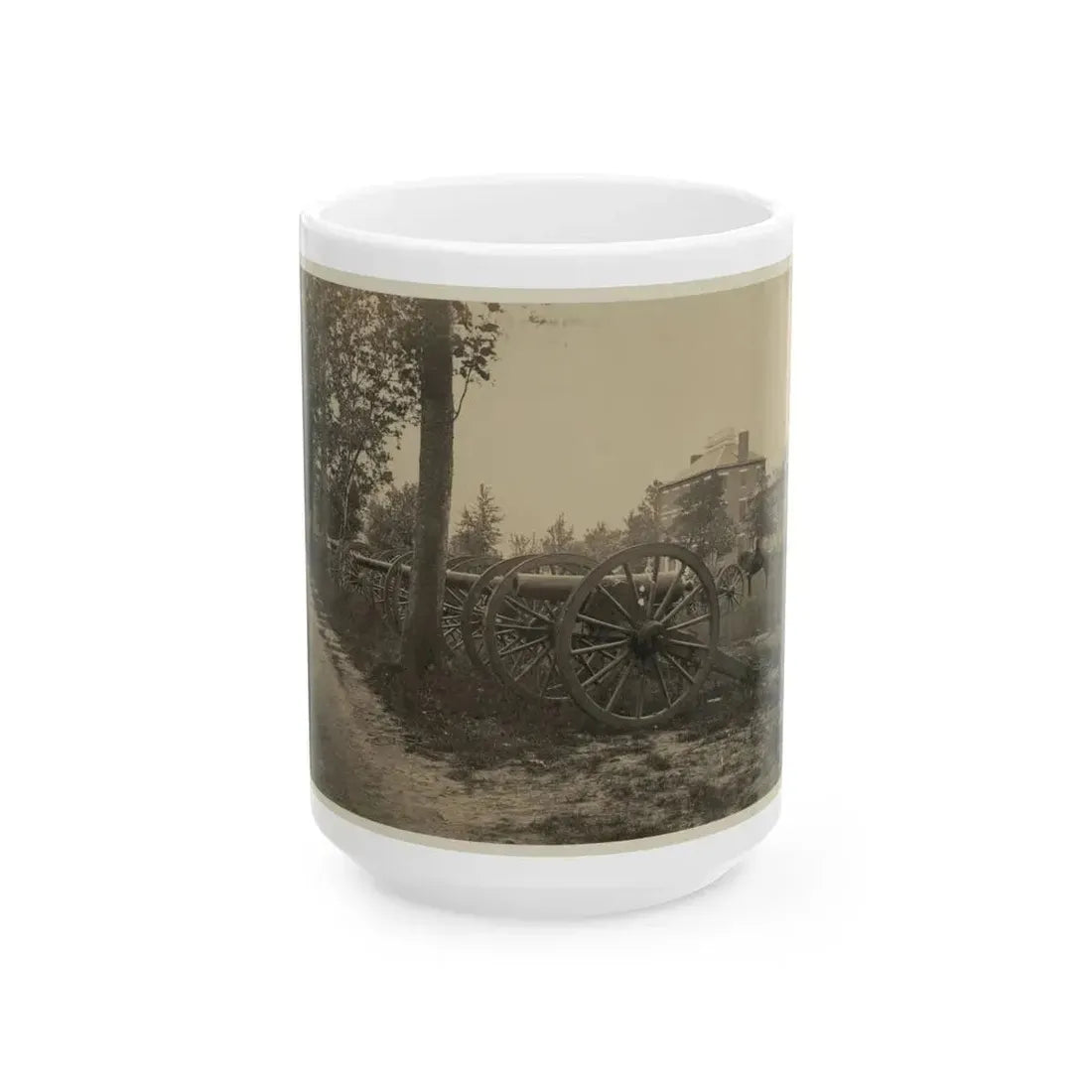 Batteries Of Field Pieces In Arsenal, Washington, D.C. (U.S. Civil War) White Coffee Mug 15oz - Go Mug Yourself