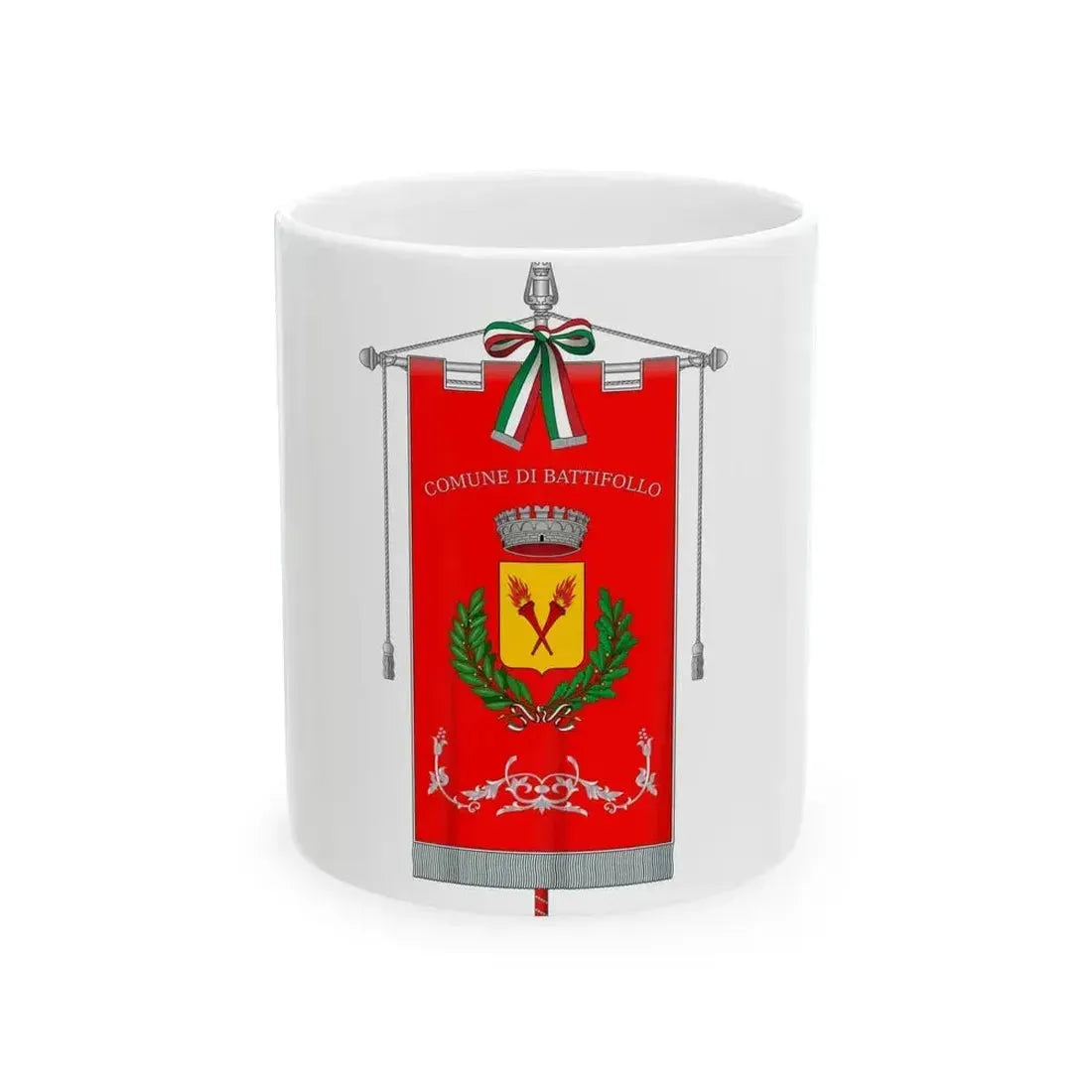 Battifollo-Gonfalone (Italy) White Coffee Mug 11oz - Go Mug Yourself