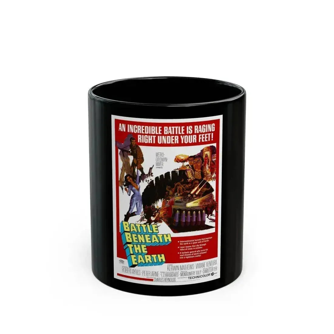 BATTLE BENEATH THE EARTH 1967 Movie Poster - Black Coffee Mug 11oz - Go Mug Yourself