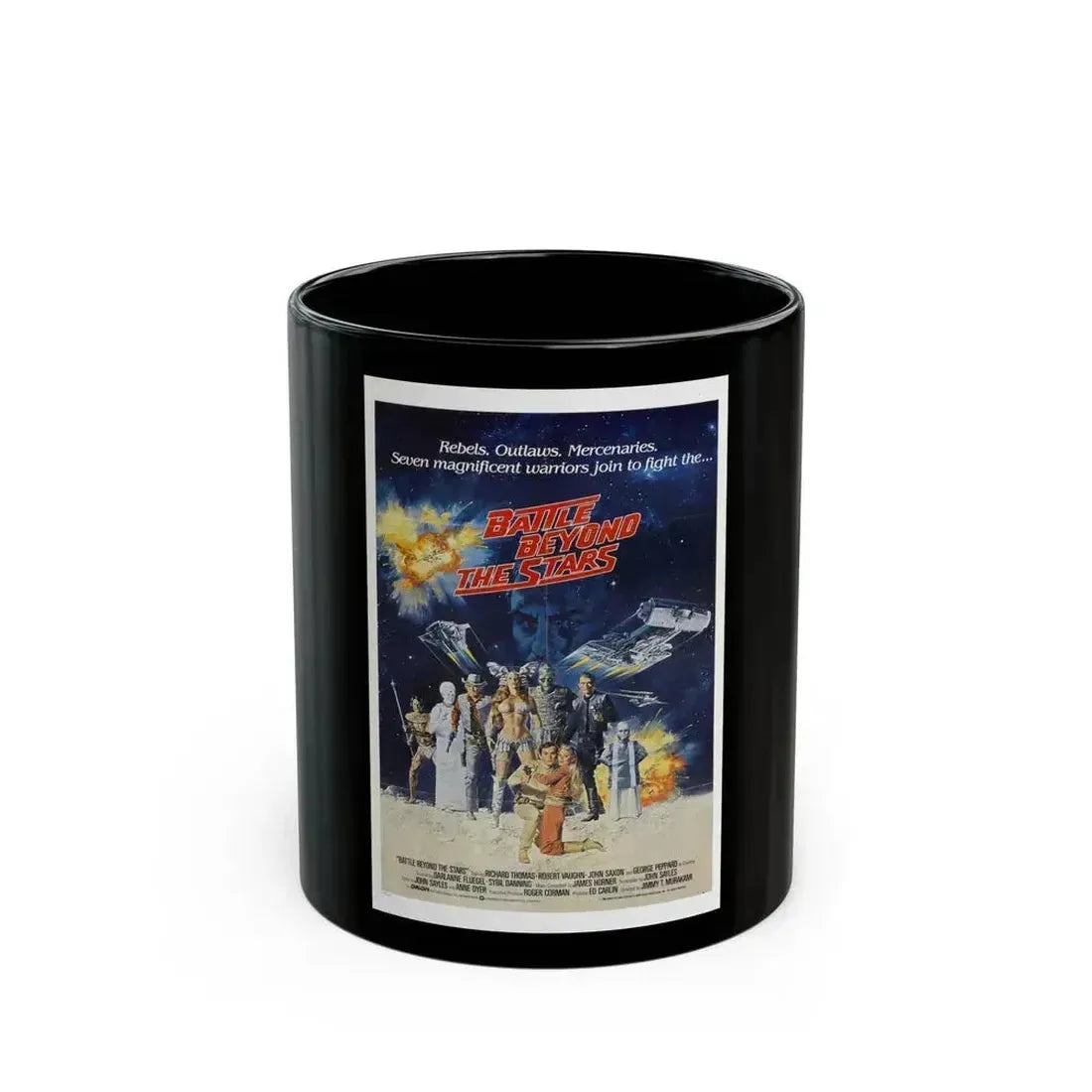 BATTLE BEYOND THE STARS 1980 Movie Poster - Black Coffee Mug 11oz - Go Mug Yourself