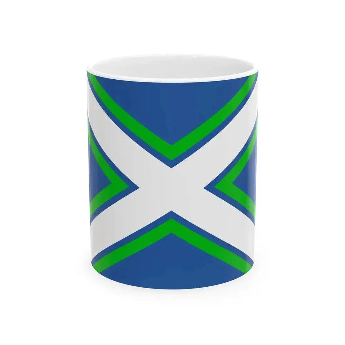 Battle ensign of the Coast Guard of Georgia (Georgia) White Coffee Mug 11oz - Go Mug Yourself