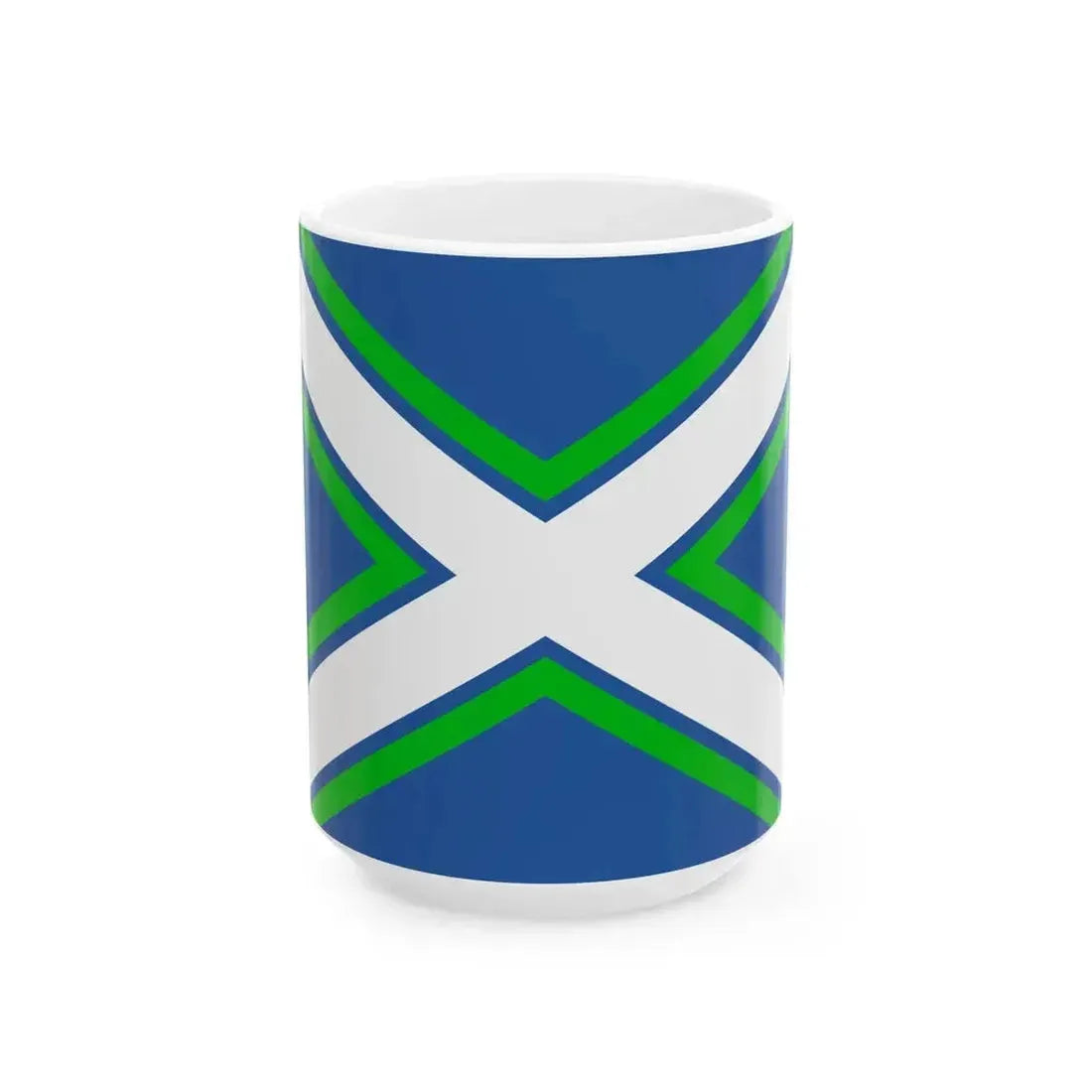 Battle ensign of the Coast Guard of Georgia (Georgia) White Coffee Mug 15oz - Go Mug Yourself