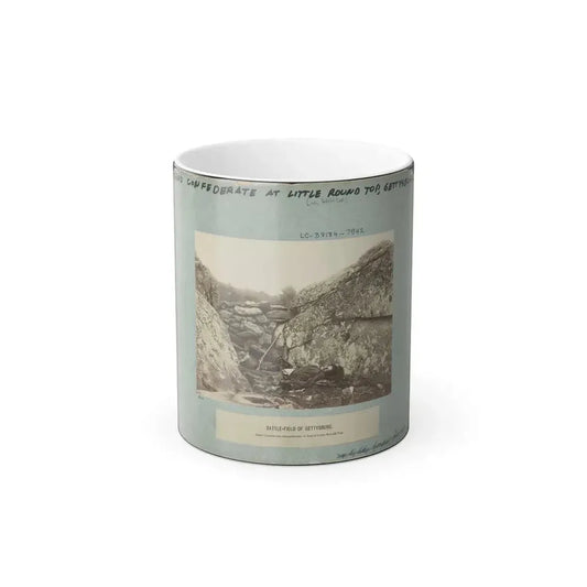 Battle-Field of Gettysburg--Dead Confederate Sharpshooter at Foot of Little Round Top I.E., Devil's Den (U.S. Civil War) Color Changing Coffee Mug 11oz Default Title - Go Mug Yourself