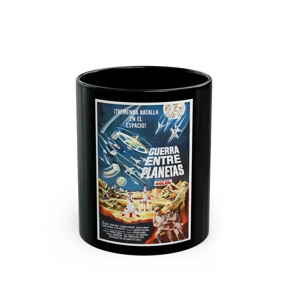 BATTLE IN OUTER SPACE (FRENCH) 1959 Movie Poster - Black Coffee Mug 11oz - Go Mug Yourself