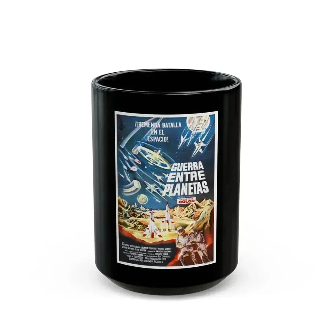 BATTLE IN OUTER SPACE (FRENCH) 1959 Movie Poster - Black Coffee Mug 15oz - Go Mug Yourself