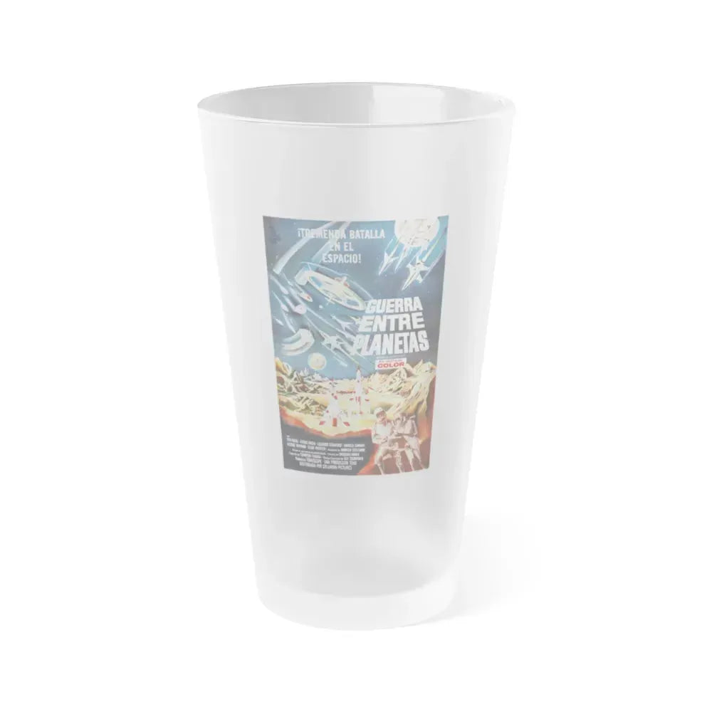 BATTLE IN OUTER SPACE (FRENCH) 1959 Movie Poster - Frosted Pint Glass 16oz 16oz Frosted - Go Mug Yourself