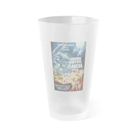 BATTLE IN OUTER SPACE (FRENCH) 1959 Movie Poster - Frosted Pint Glass 16oz 16oz Frosted - Go Mug Yourself