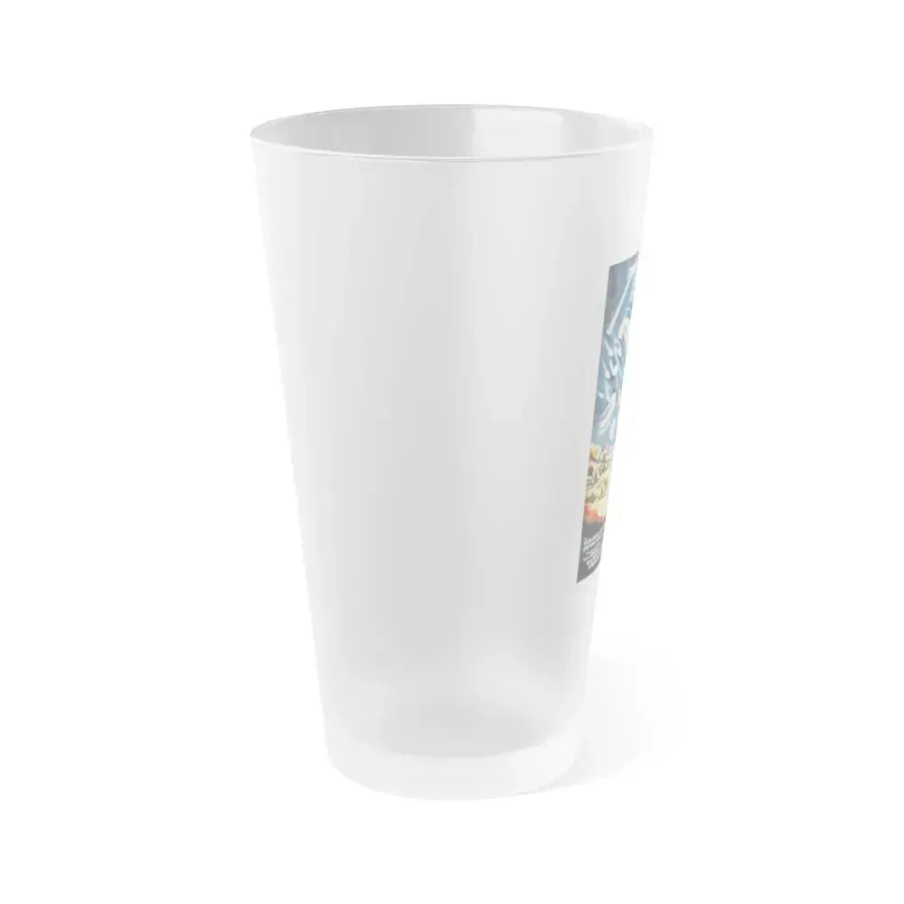 BATTLE IN OUTER SPACE (FRENCH) 1959 Movie Poster - Frosted Pint Glass 16oz - Go Mug Yourself