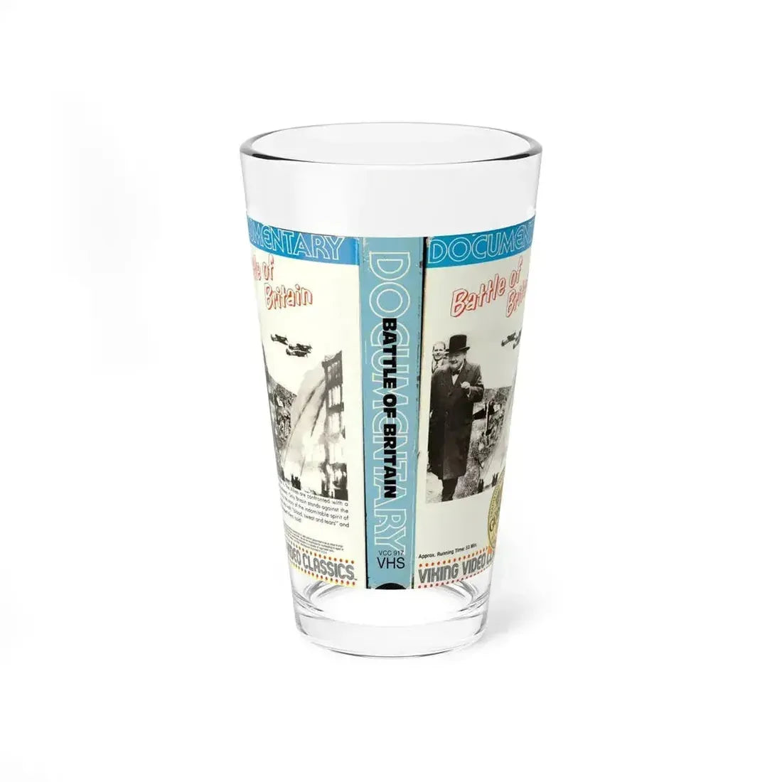 BATTLE OF BRITAIN (VHS COVER) Pint Glass 16oz 16oz - Go Mug Yourself