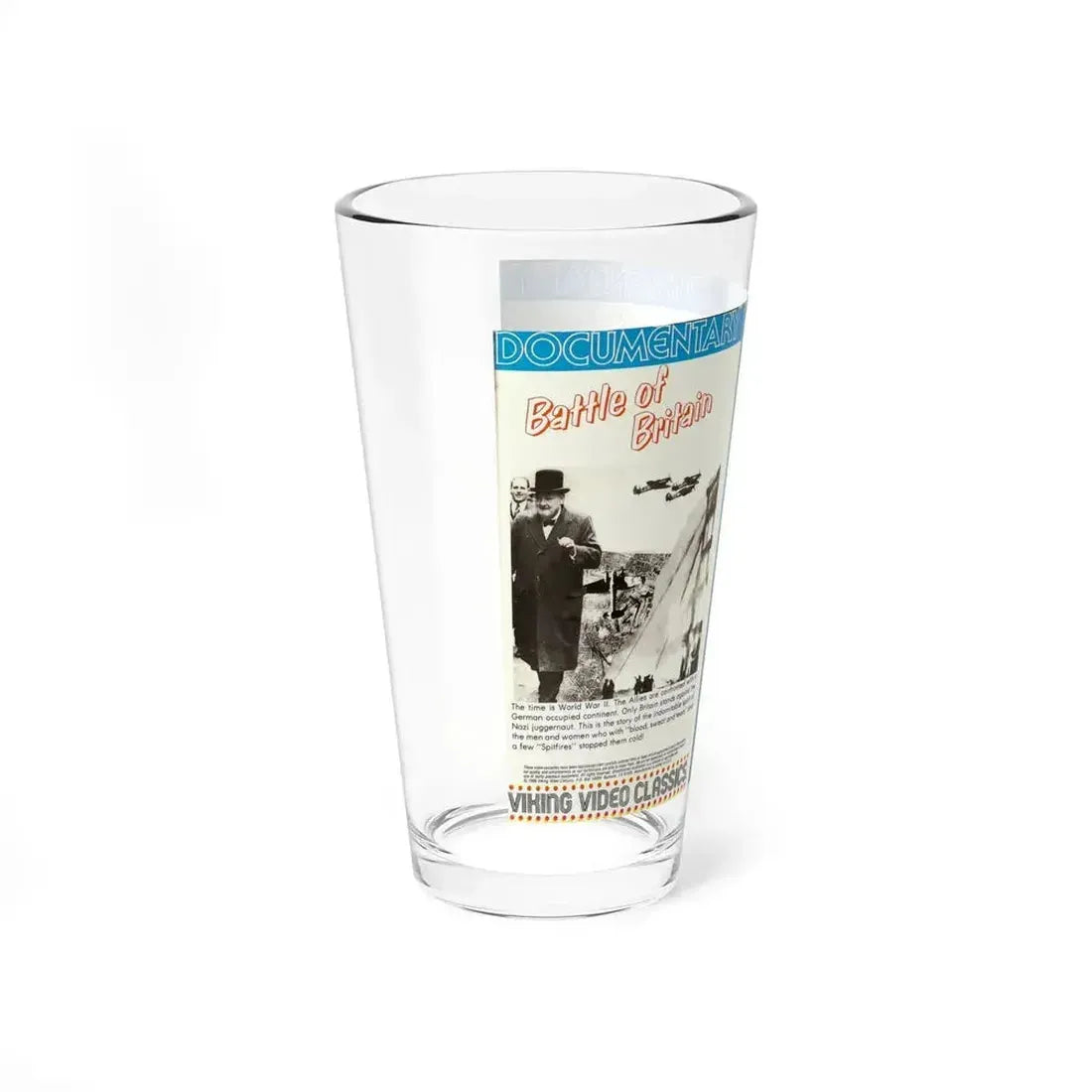 BATTLE OF BRITAIN (VHS COVER) Pint Glass 16oz - Go Mug Yourself