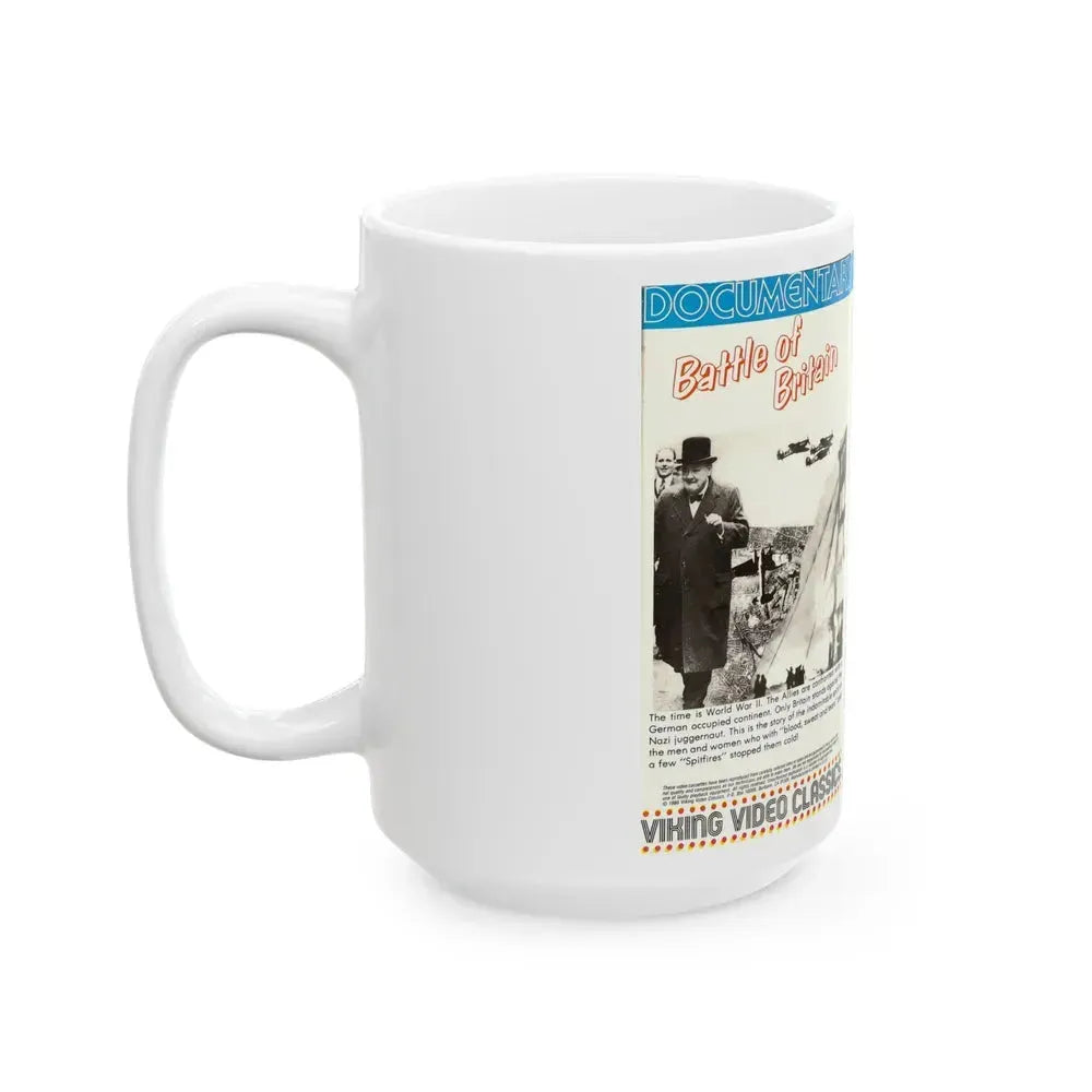 BATTLE OF BRITAIN (VHS COVER) - White Coffee Mug - Go Mug Yourself