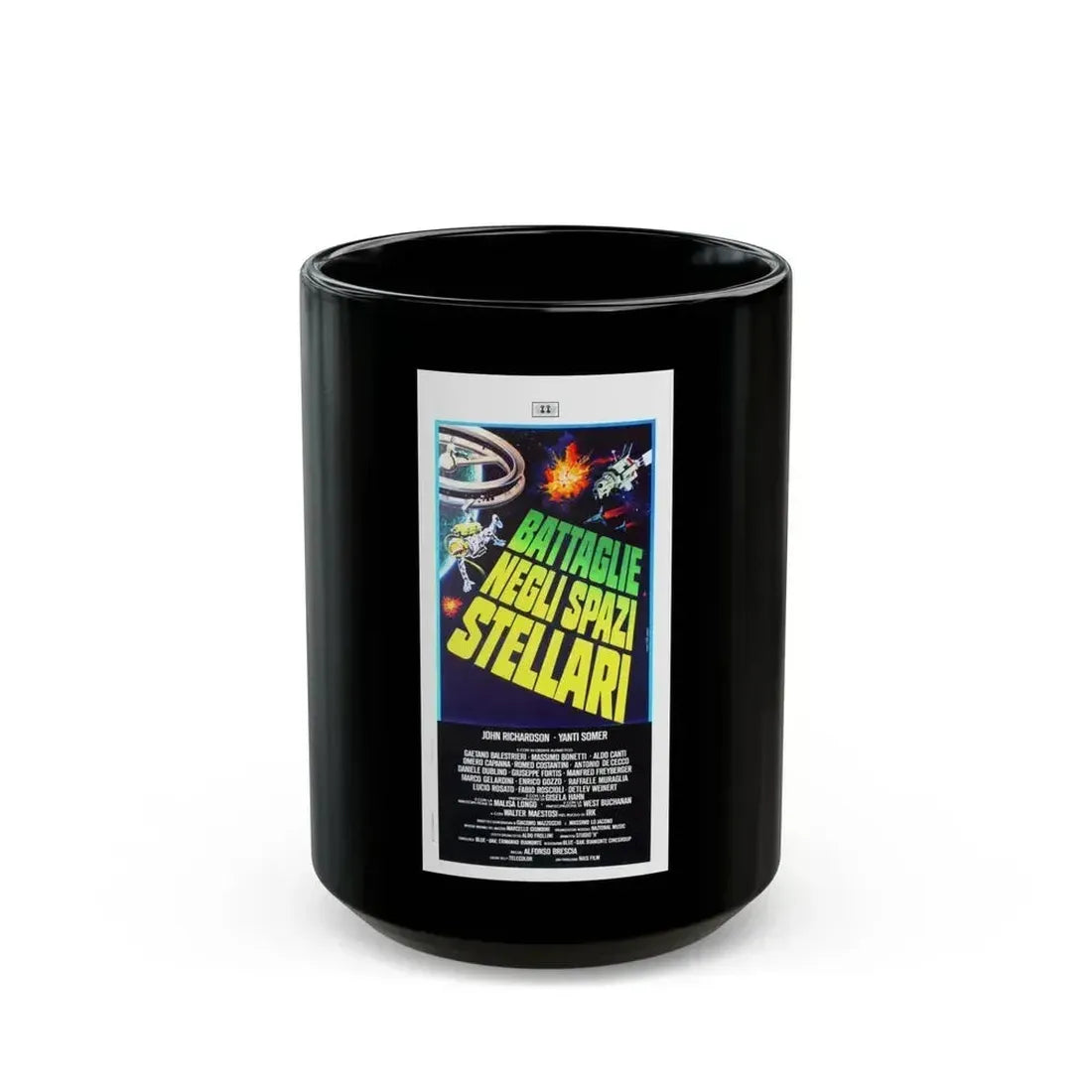 BATTLE OF THE STARS (ITALIAN) Movie Poster - Black Coffee Mug 15oz - Go Mug Yourself