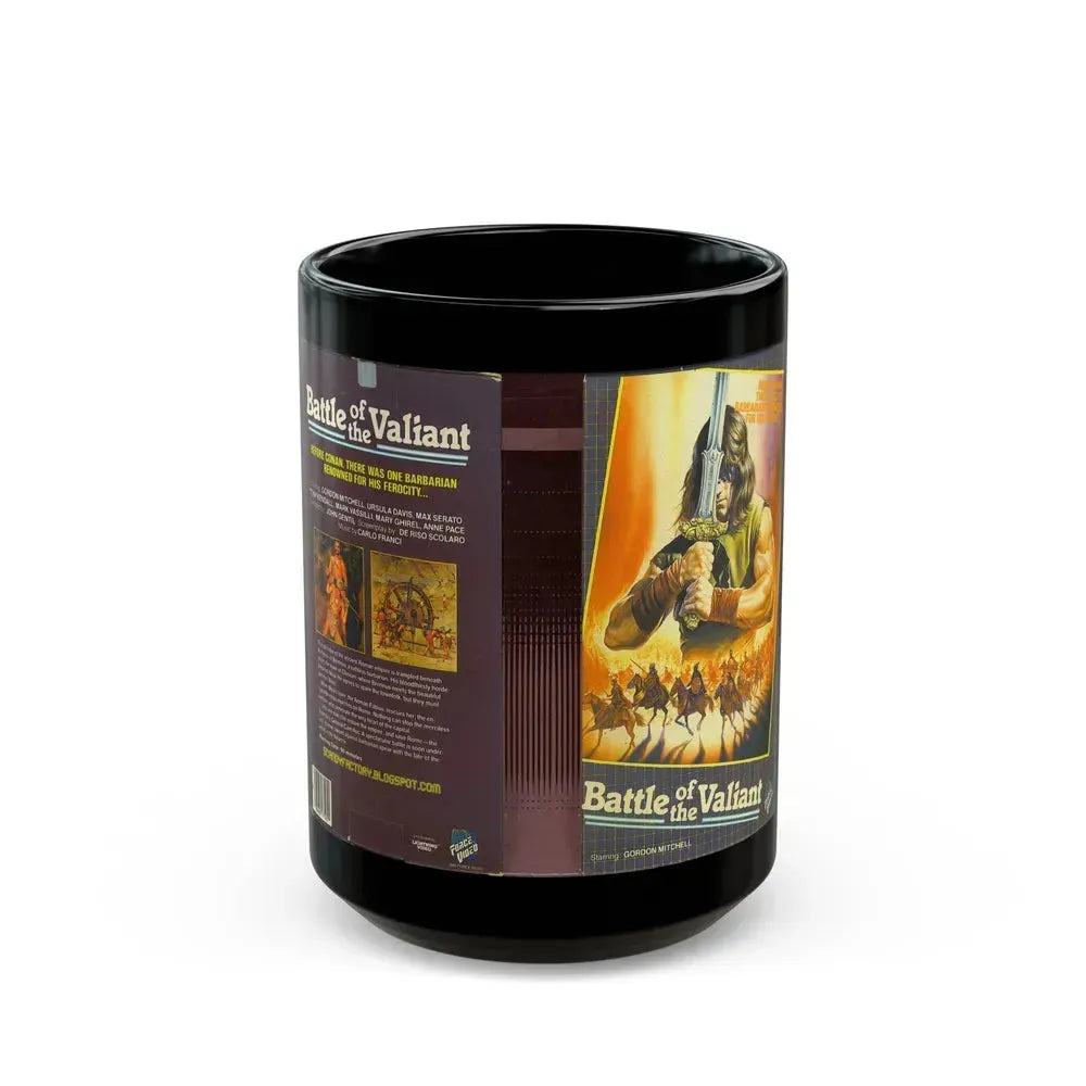 BATTLE OF THE VALIANT (VHS COVER) - Black Coffee Mug 15oz - Go Mug Yourself