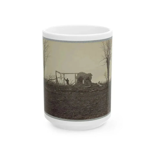 Battlefield Of Bull Run, Ruins Of Henry House (U.S. Civil War) White Coffee Mug 15oz - Go Mug Yourself