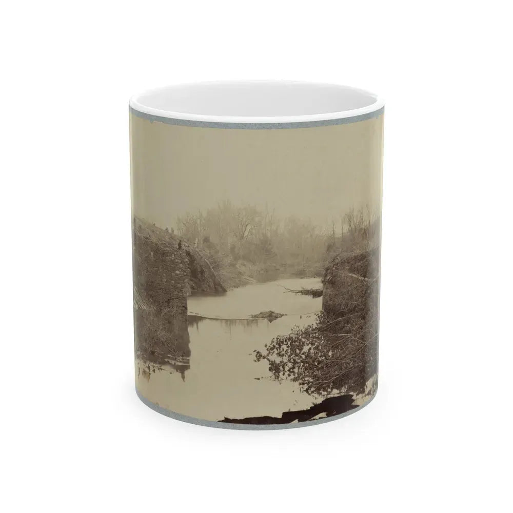 Battlefield Of Bull Run, Ruins Of The Stone Bridge 001 (U.S. Civil War) White Coffee Mug 11oz - Go Mug Yourself