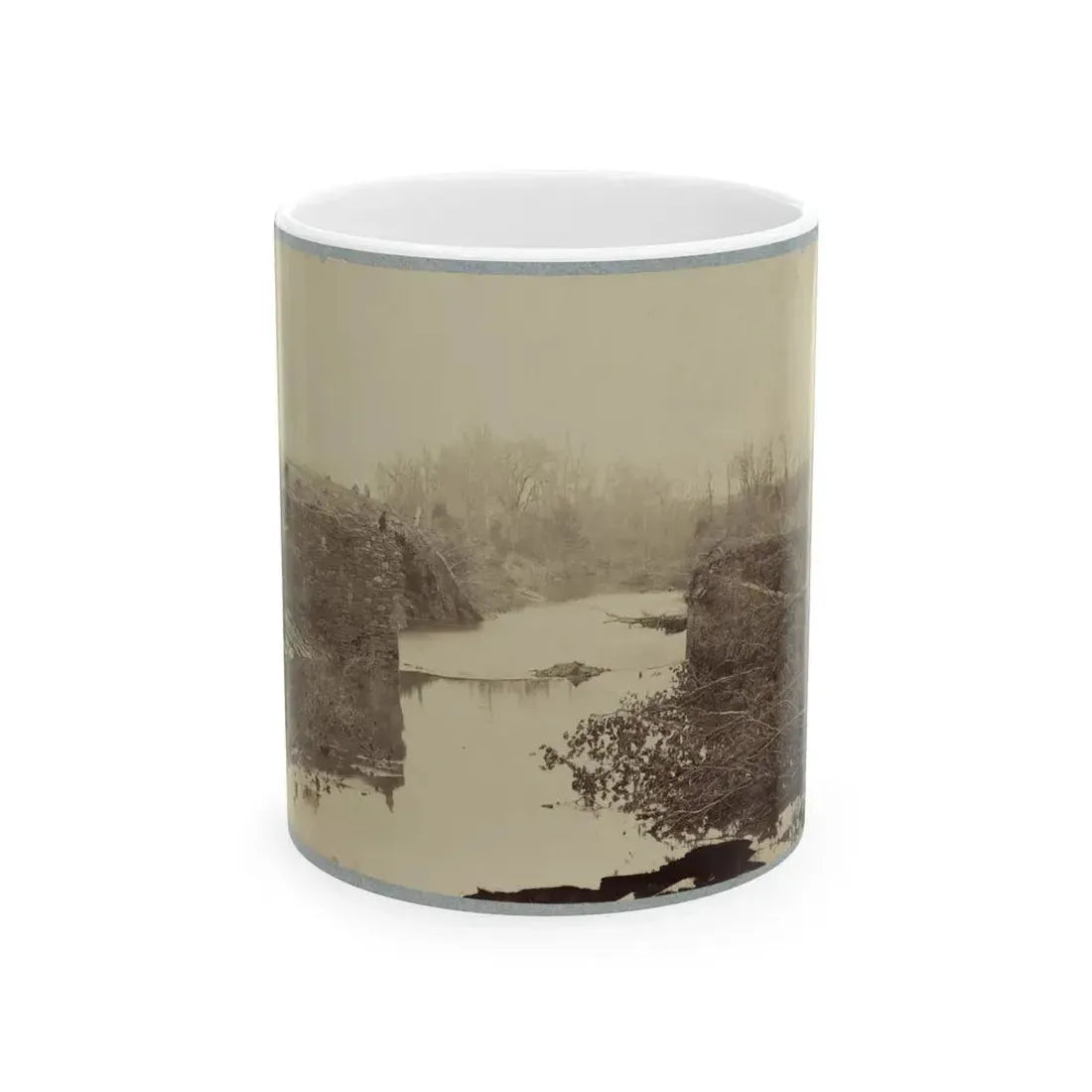 Battlefield Of Bull Run, Ruins Of The Stone Bridge 001 (U.S. Civil War) White Coffee Mug 11oz - Go Mug Yourself