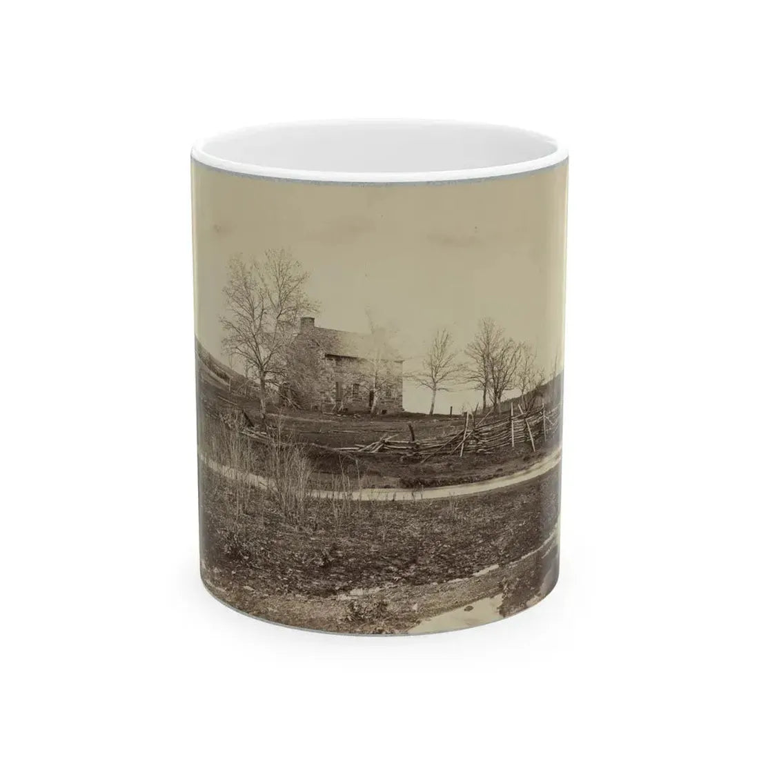 Battlefield Of Bull Run. Stone House On Warrenton Pike(2) (U.S. Civil War) White Coffee Mug 11oz - Go Mug Yourself