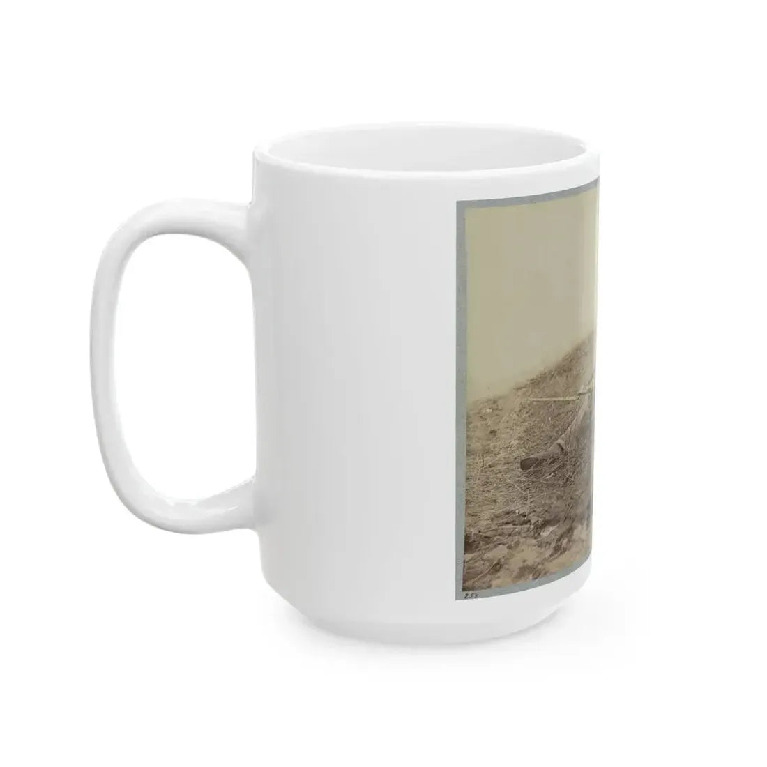 Battlefield Of Gettysburg. Body Of A Soldier In The Wheat Field, Evidently Killed By The Explosion Of A Shell (U.S. Civil War) White Coffee Mug - Go Mug Yourself
