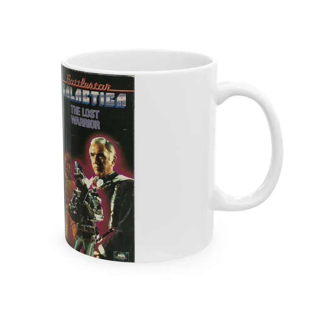 BATTLESTAR GALACTICA THE LOST WARRIOR (VHS COVER) - White Coffee Mug - Go Mug Yourself