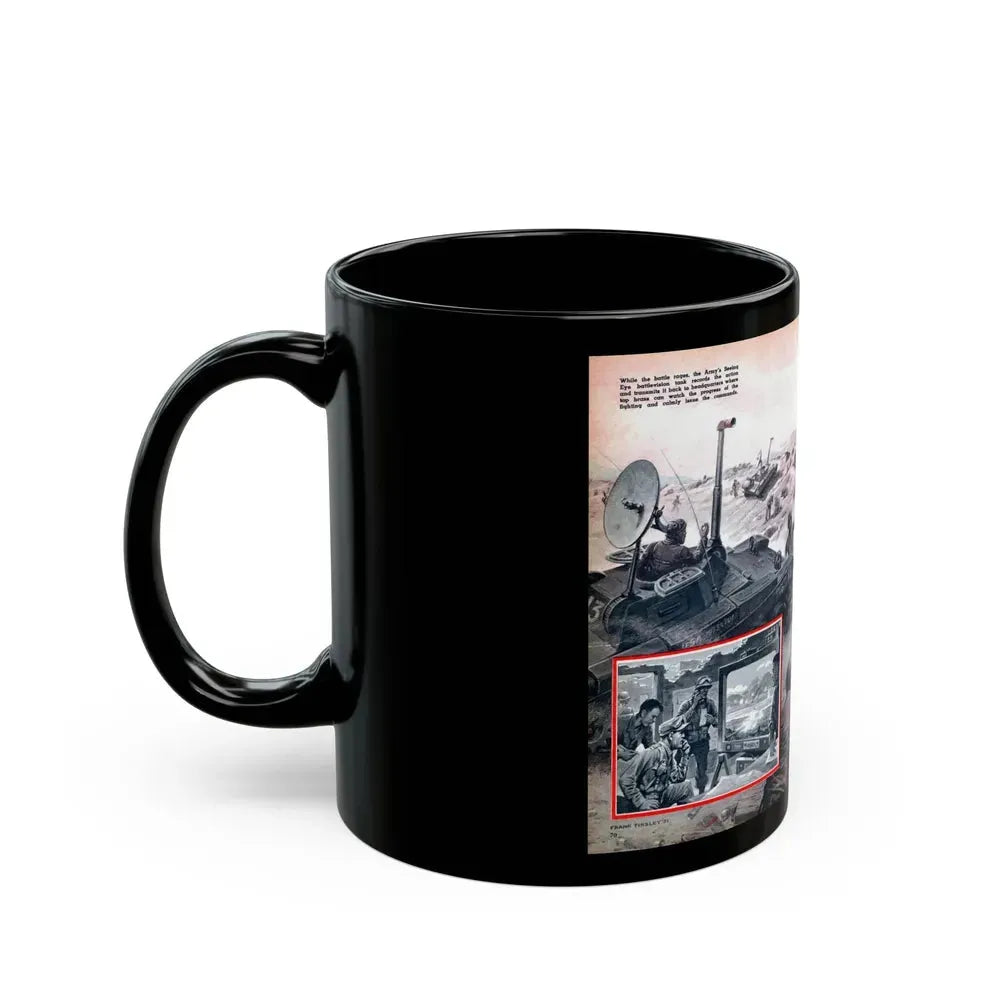 Battlevision, Modern Mechanix, 1951 - Black Coffee Mug - Go Mug Yourself