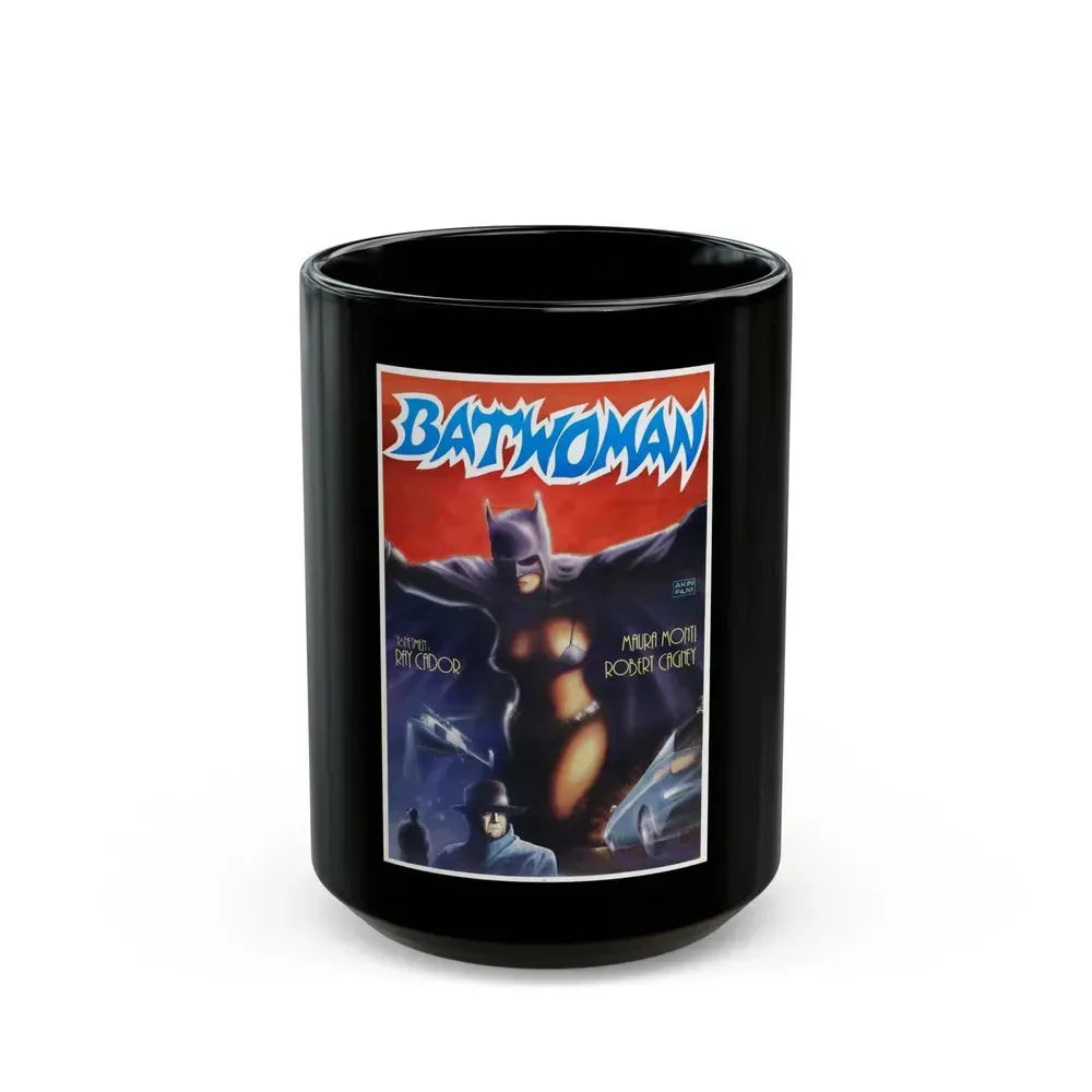 BATWOMAN 1968 Movie Poster - Black Coffee Mug 15oz - Go Mug Yourself