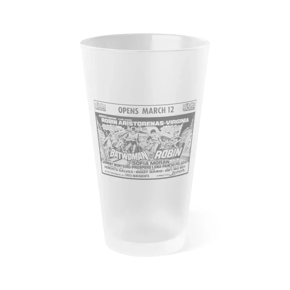 BATWOMAN AND ROBIN 1972 Movie Poster - Frosted Pint Glass 16oz Default Title - Go Mug Yourself
