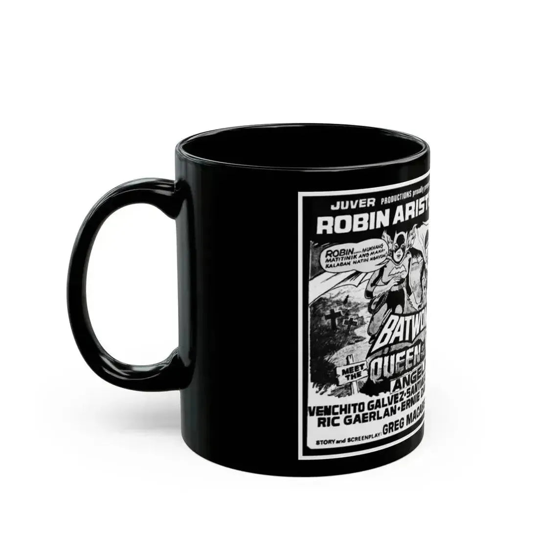 BATWOMAN AND ROBIN MEET THE QUEEN OF THE VAMPIRES 1972 Movie Poster - Black Coffee Mug - Go Mug Yourself