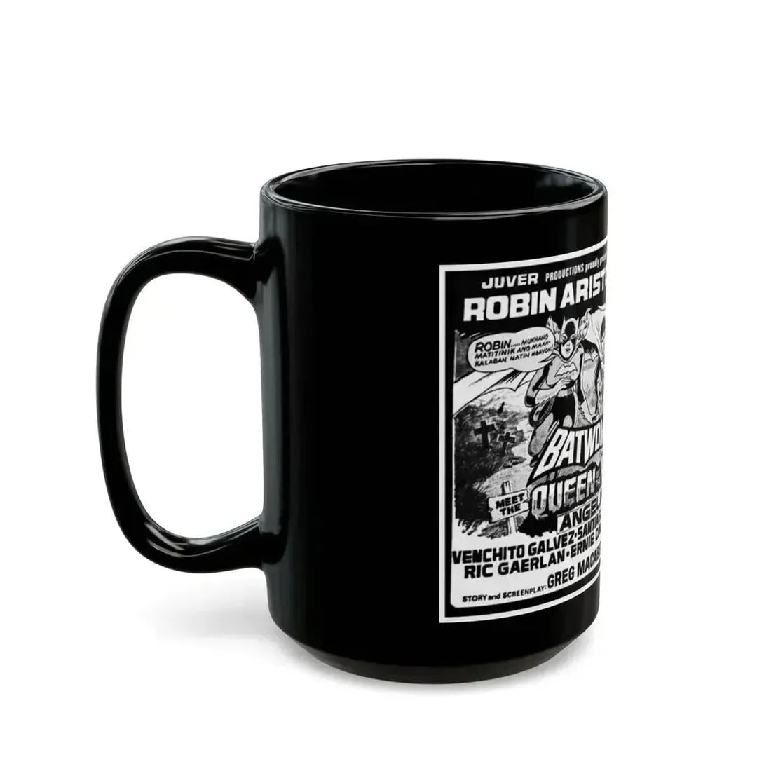 BATWOMAN AND ROBIN MEET THE QUEEN OF THE VAMPIRES 1972 Movie Poster - Black Coffee Mug - Go Mug Yourself