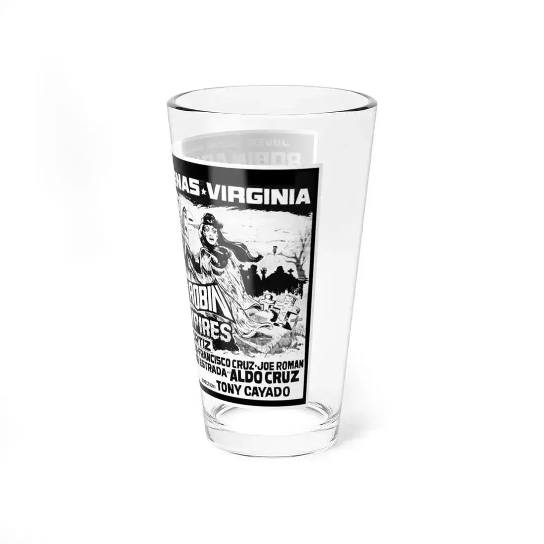 BATWOMAN AND ROBIN MEET THE QUEEN OF THE VAMPIRES 1972 Movie Poster - Pint Glass 16oz - Go Mug Yourself