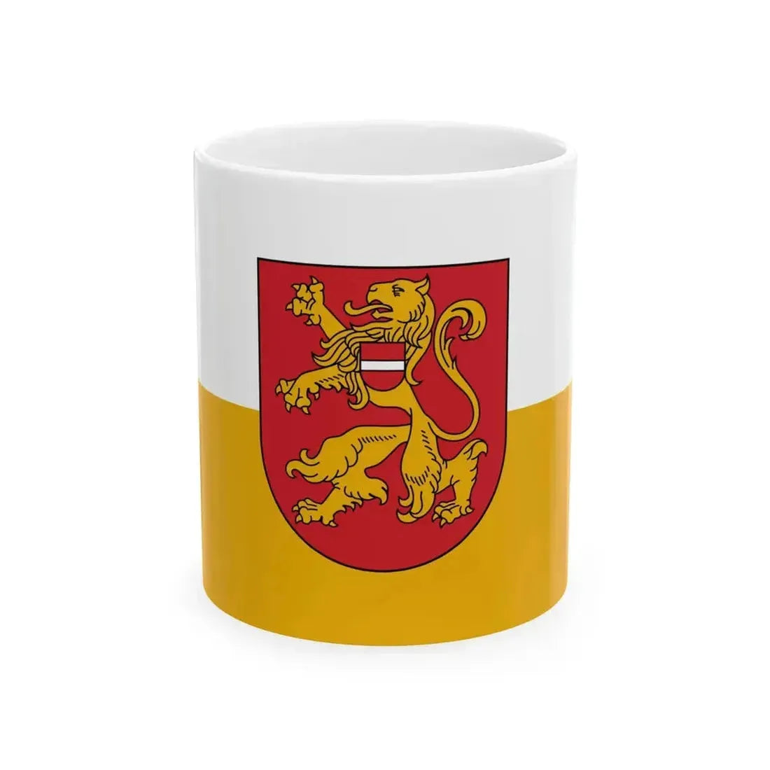 Bauska flag (Latvia) White Coffee Mug 11oz - Go Mug Yourself