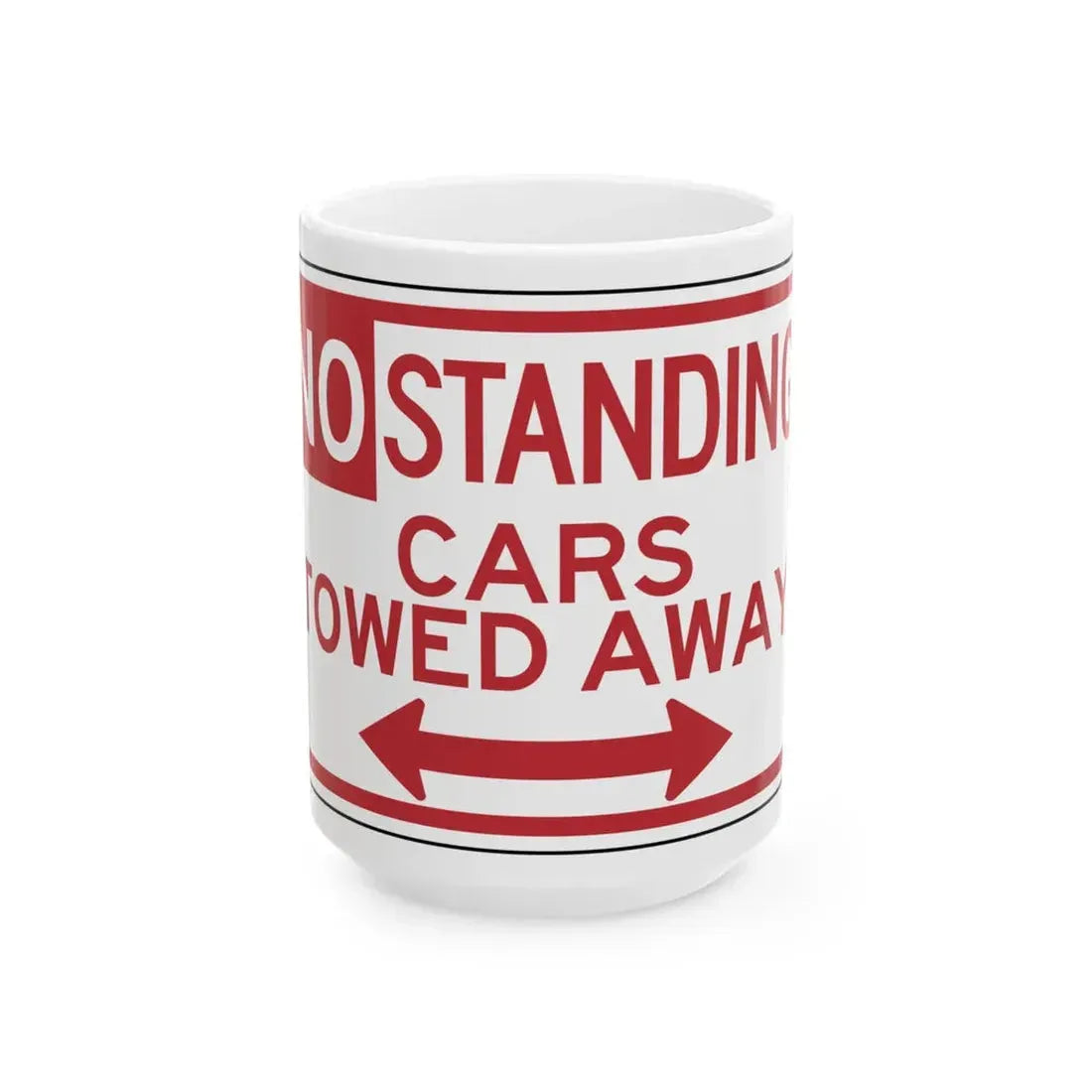 BDOT R7-4DT (Maryland) (Road Sign) White Coffee Mug 15oz - Go Mug Yourself