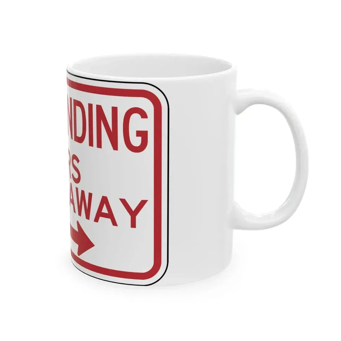 BDOT R7-4DT (Maryland) (Road Sign) White Coffee Mug - Go Mug Yourself
