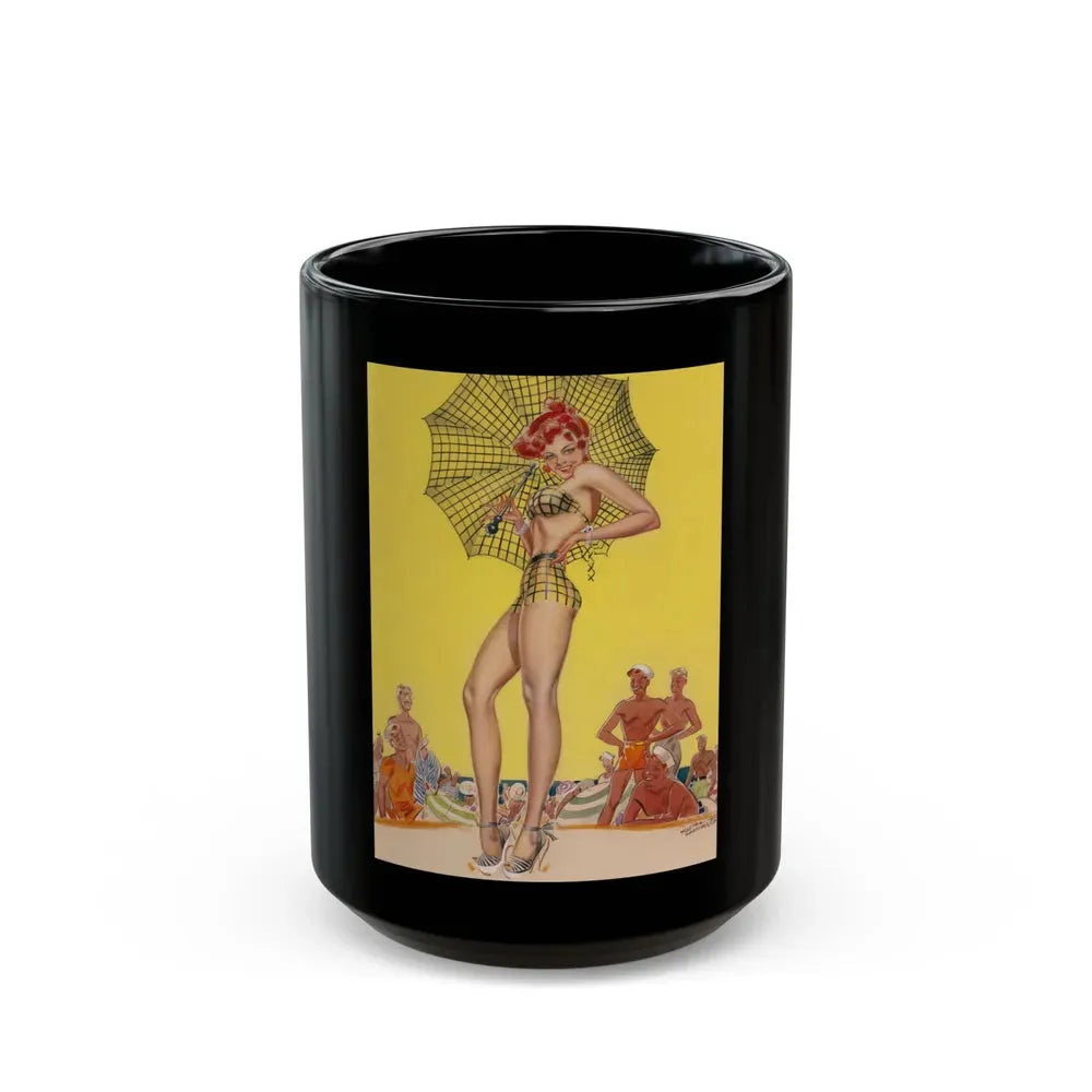 Beach Babe - Black Coffee Mug 15oz - Go Mug Yourself